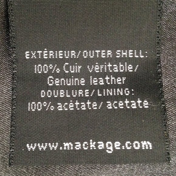 Mackage - Black Leather Jacket - Picture 8 of 8